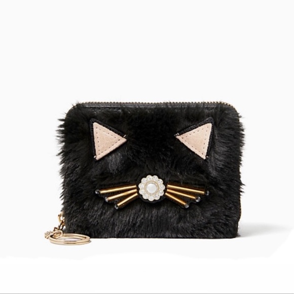 Kate Spade Black Cat's Meow Wallet
w/ Keyring - Picture 1 of 4